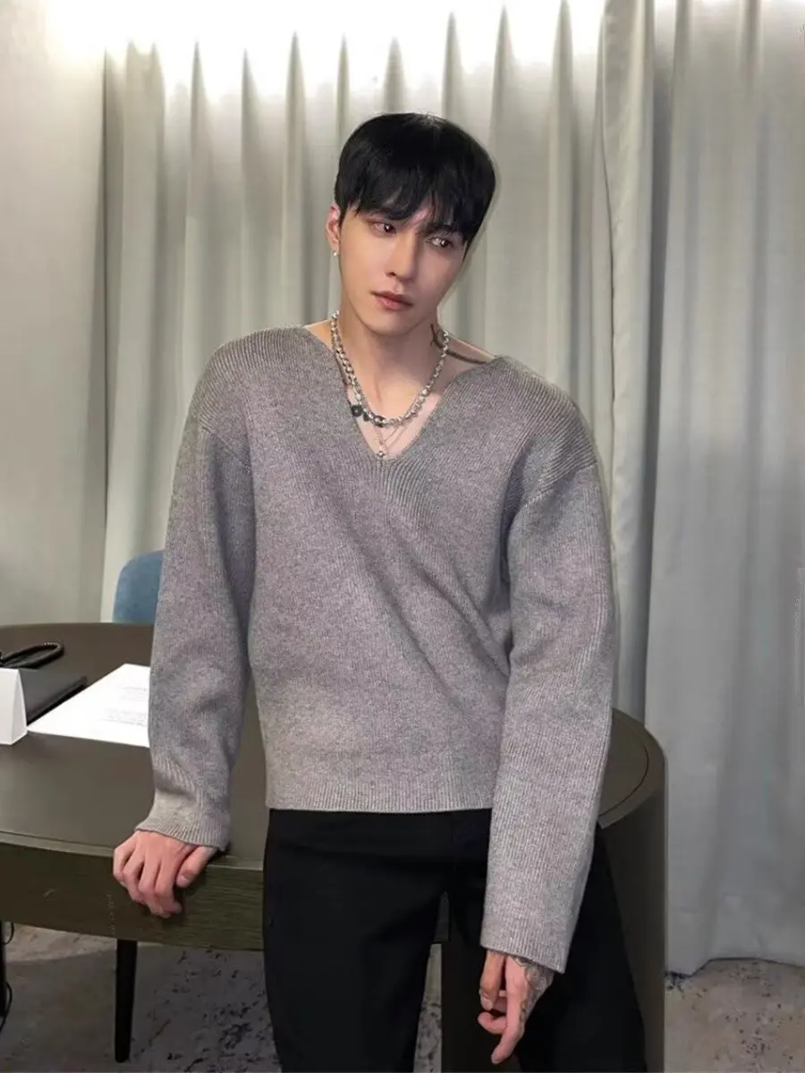 V-Ne Knitted Sweater Men's Lazy Sle Long Sve Cotton Simulation Loose Fit Base Layer Top for Autumn Winter
V-Ne Knitted Sweater Men's Lazy Sle Long Sve Cotton Simulation Loose Fit Base Layer Top for Autumn Winter