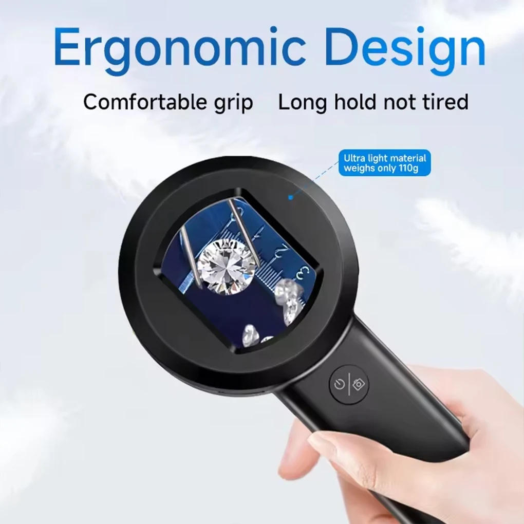 Digital Magnifier with IPS Color Screen Handheld Rechargeable Microscope with 2 Color Light Mode100X Zoom Magnifying Glass
Digital Magnifier with IPS Color Screen Handheld Rechargeable Microscope with 2 Color Light Mode100X Zoom Magnifying Glass