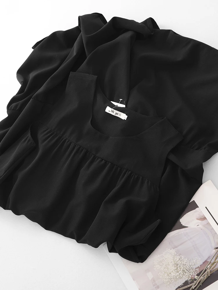 Summer New Women's Sleeveless Dress Lightweight Breathable Versatile Black Dress Commute Style Loose Waist Korean Version
Summer New Women's Sleeveless Dress Lightweight Breathable Versatile Black Dress Commute Style Loose Waist Korean Version