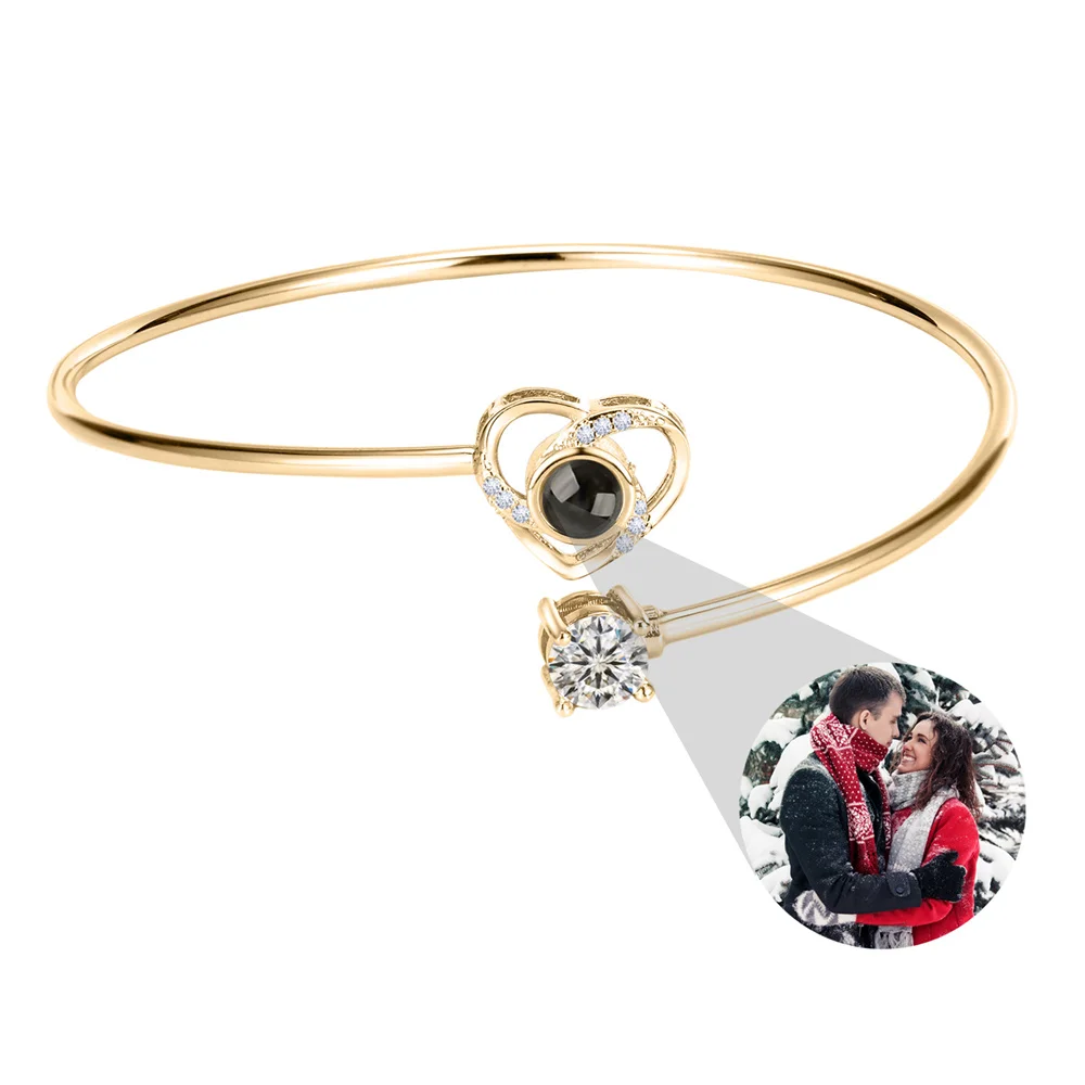 Mother's Day Gift Custom Photo Projection Bangles Personalized Heart Jewelry Women Trendy Charm Bracelet 100 Language I Love You
Mother's Day Gift Custom Photo Projection Bangles Personalized Heart Jewelry Women Trendy Charm Bracelet 100 Language I Love You