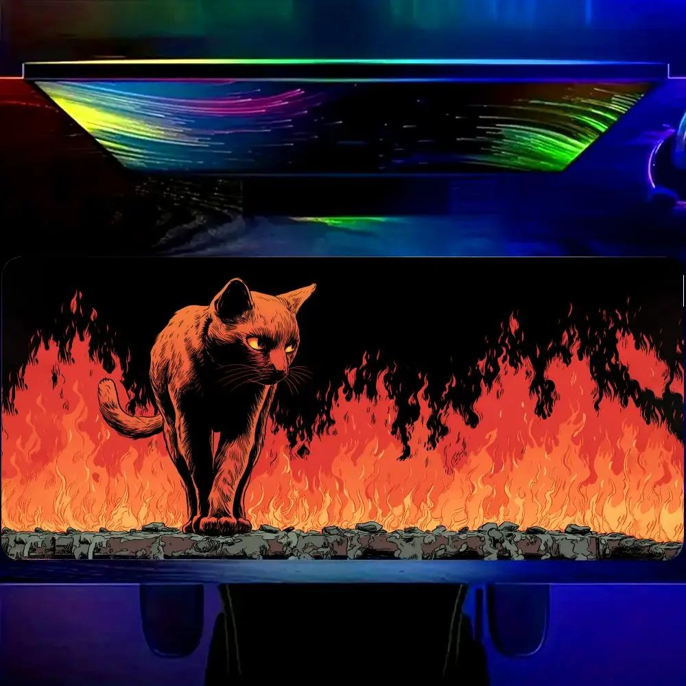 HYBXAXC Fiery Black Cat Mouse Pad Large Extended Desk Mat Non-Slip Rubber Base for Gaming Office Dark Aesthetic Decor
HYBXAXC Fiery Black Cat Mouse Pad Large Extended Desk Mat Non-Slip Rubber Base for Gaming Office Dark Aesthetic Decor
