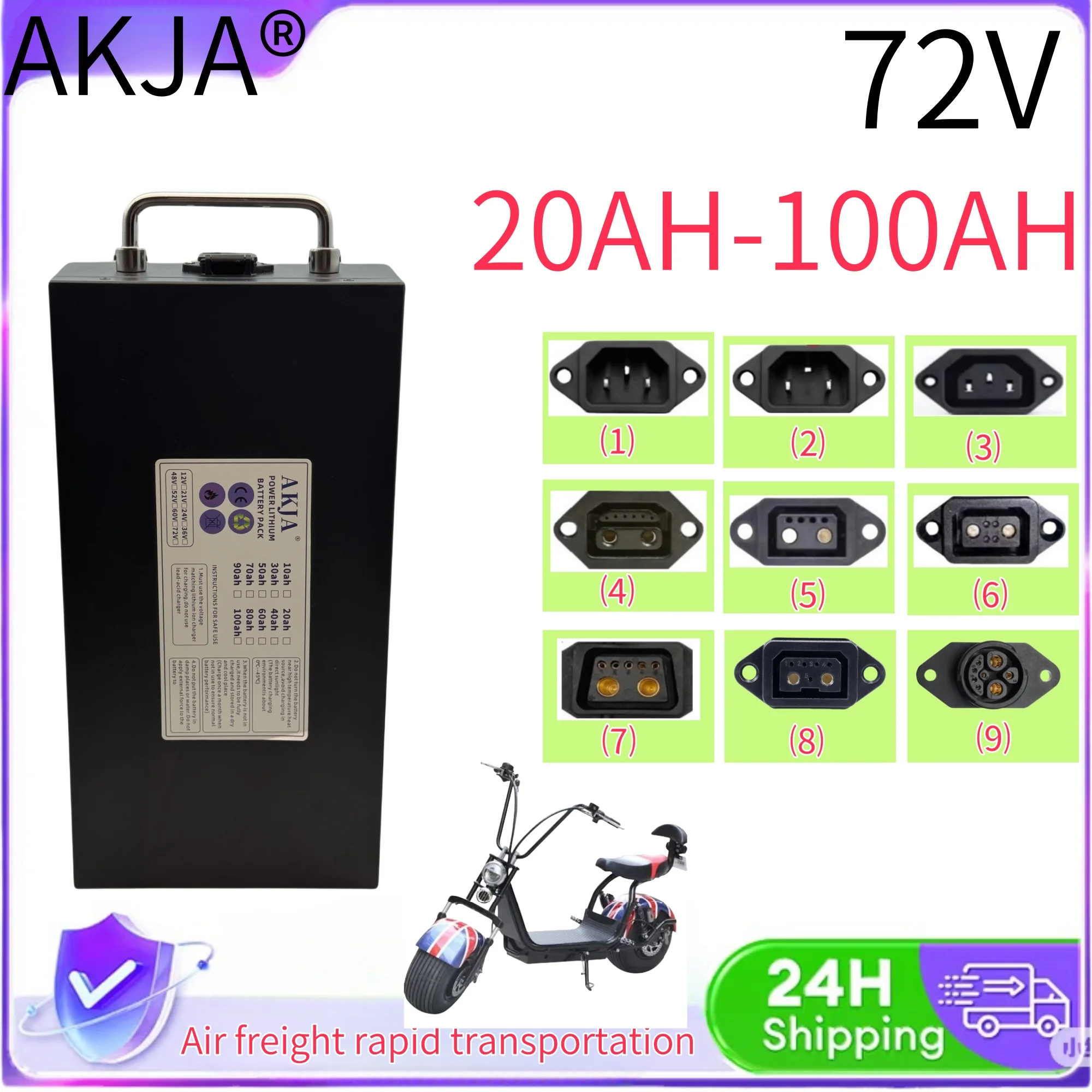 Air fast transportation,Send within 24 hours,72V100AH,18650 lithium battery,Lithium battery pack,Suitable for motors below 3000W
Air fast transportation,Send within 24 hours,72V100AH,18650 lithium battery,Lithium battery pack,Suitable for motors below 3000W