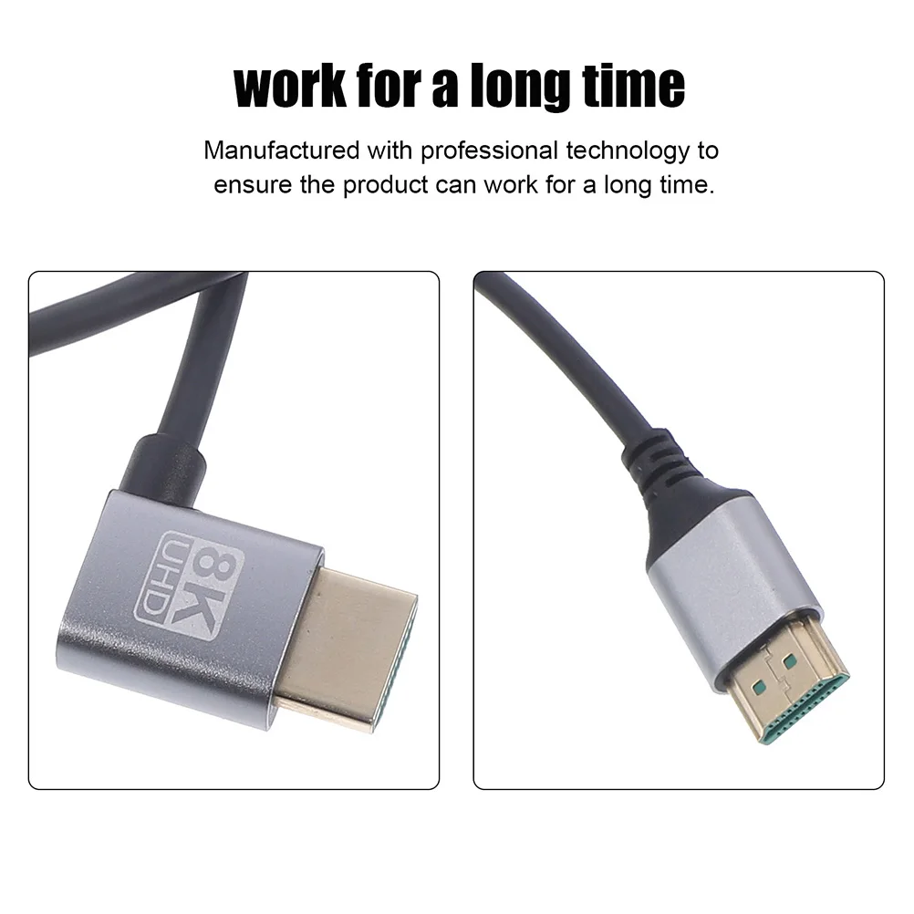 Male to Male Monitor Connector Cable 8K Left Angled Video Cord Durable Video Wire Computer Laptop Accessory
Male to Male Monitor Connector Cable 8K Left Angled Video Cord Durable Video Wire Computer Laptop Accessory