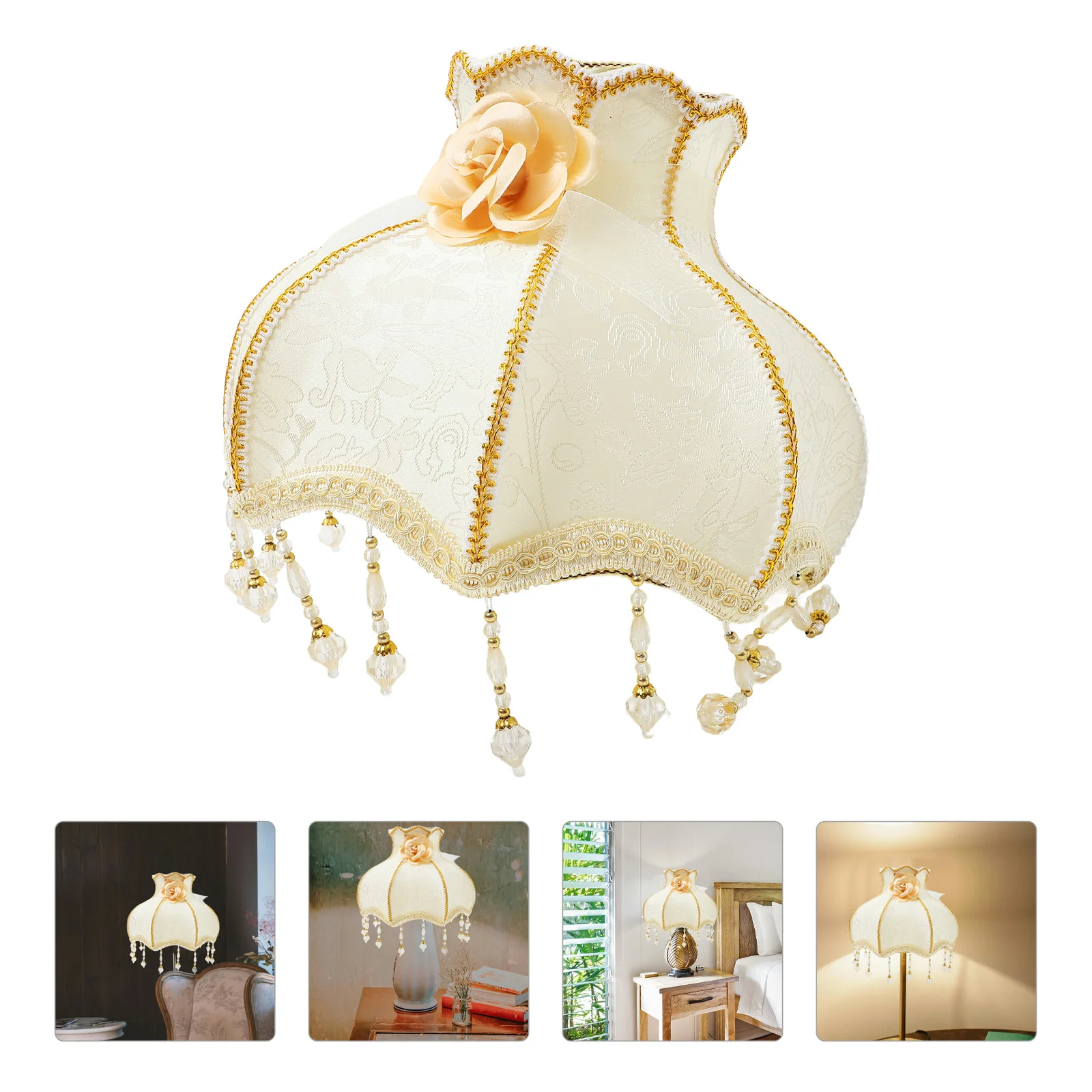 Lampshade s Fabric Bead Cover Scallop Dome European Style Table Floor Lamp ShadesVintage Floral Decorative Bedside
Lampshade s Fabric Bead Cover Scallop Dome European Style Table Floor Lamp ShadesVintage Floral Decorative Bedside