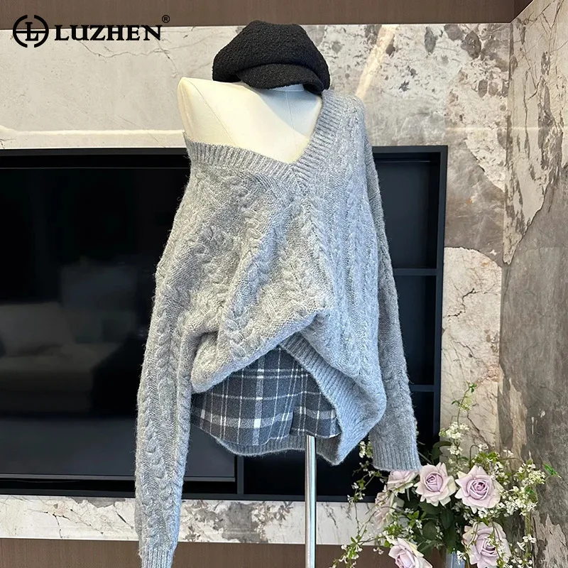 LUZHEN свободный элегантный модный темпераментный однотонный Повседневный вязаный пуловер женский Осень 2024 модный свитер с V-образным вырезом AA1804
LUZHEN свободный элегантный модный темпераментный однотонный Повседневный вязаный пуловер женский Осень 2024 модный свитер с V-образным вырезом AA1804