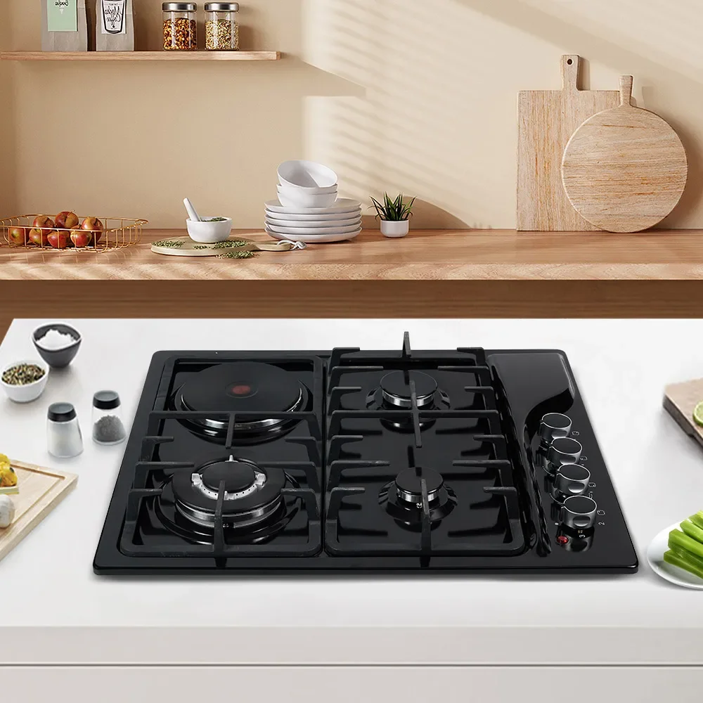 Supplier Wholesale Home Use Combination Gas and Electric Cooktop Kitchen Cooker 4 Burner Stainless Steel Gas Stove
Supplier Wholesale Home Use Combination Gas and Electric Cooktop Kitchen Cooker 4 Burner Stainless Steel Gas Stove