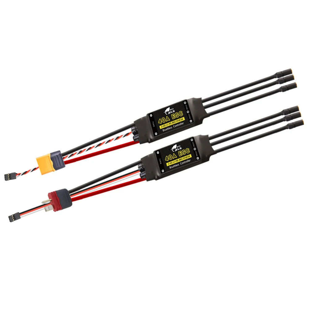 JFLY 40A Brushless ESC Speed Controller 2-6S Programmable BEC 5V/3A Compatible with PWM for RC Airplane
JFLY 40A Brushless ESC Speed Controller 2-6S Programmable BEC 5V/3A Compatible with PWM for RC Airplane