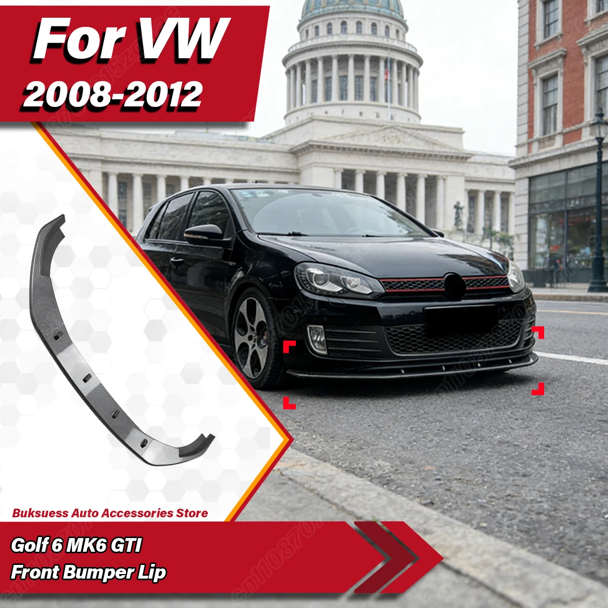 For VW Golf 6 MK6 GTI 2008 2009 2010 2011 2012 Automobile Front Bumper Lip Car Front Chin Spoiler Body Decorate Modification Kit
For VW Golf 6 MK6 GTI 2008 2009 2010 2011 2012 Automobile Front Bumper Lip Car Front Chin Spoiler Body Decorate Modification Kit