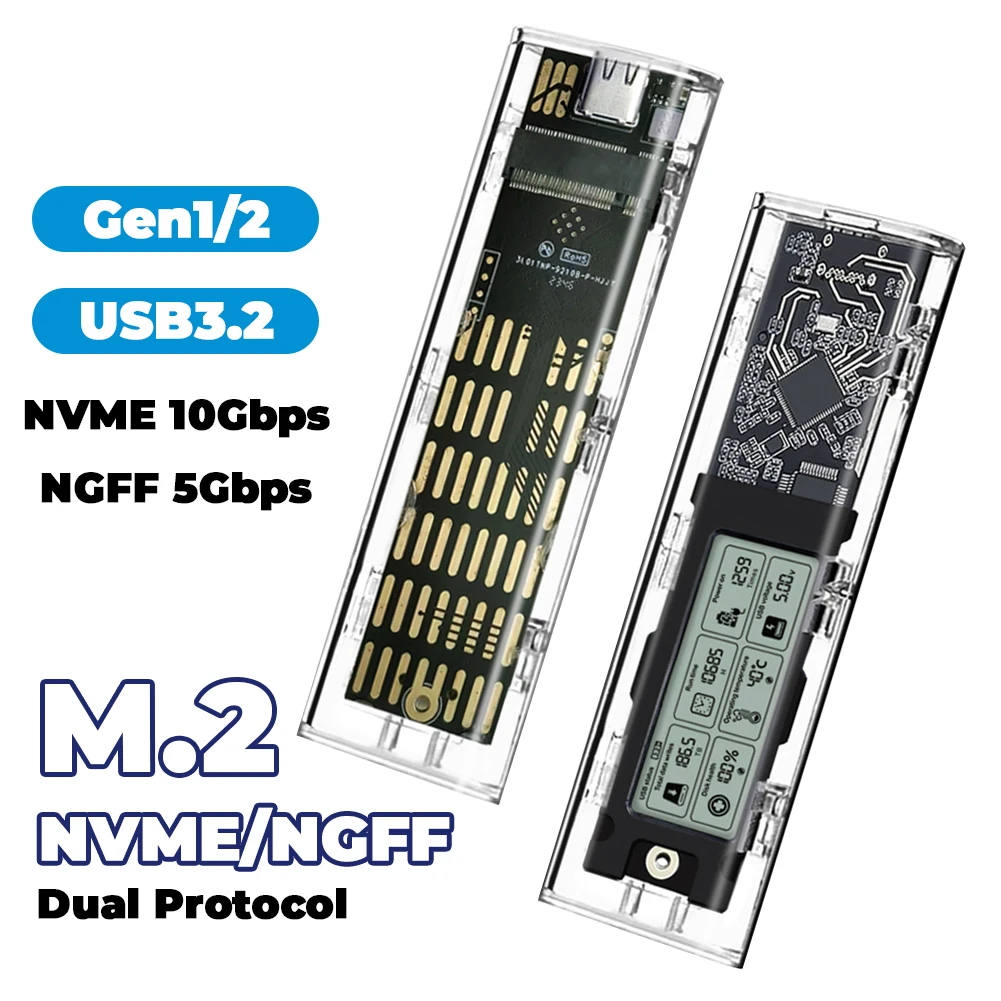 M.2NVME/NGFF Dual Protocol Solid State Drive Case Reusable Typc3.2 Hard Drive Case USB External M.2 Adapter SL-TN10-P-AC
M.2NVME/NGFF Dual Protocol Solid State Drive Case Reusable Typc3.2 Hard Drive Case USB External M.2 Adapter SL-TN10-P-AC