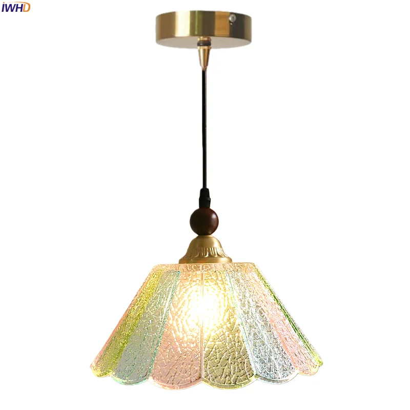 IWHD French Vintage LED Pendant Lamps For Living Dining Room Bedroom Decor Wood Copper Colorful Glass Hanging Light Luminaire
IWHD French Vintage LED Pendant Lamps For Living Dining Room Bedroom Decor Wood Copper Colorful Glass Hanging Light Luminaire