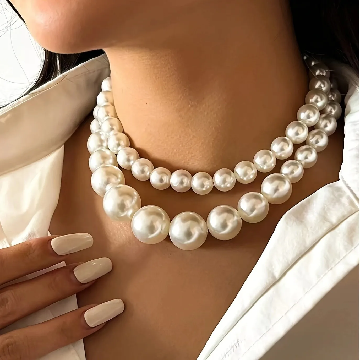 2 pcs set Imitation Pearl Beaded Choker Necklaces Collar for Women 2026 Wedding Bridal Party Jewelry Gift
2 pcs set Imitation Pearl Beaded Choker Necklaces Collar for Women 2026 Wedding Bridal Party Jewelry Gift