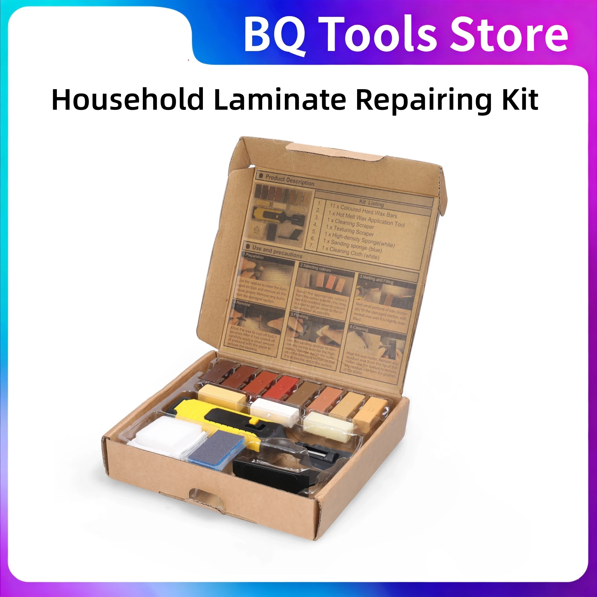 Home Household Laminate Repairing Kit Diy Multifunctional Floor Wood Board Repairs Tool Scratches Mending 11 Wax Blocks
Home Household Laminate Repairing Kit Diy Multifunctional Floor Wood Board Repairs Tool Scratches Mending 11 Wax Blocks