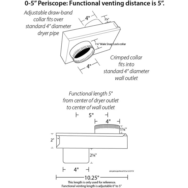 Dryer Vent Periscope Dryer Vent Adapter Prevent Hose Folding And Blocking Dryer Replacement Parts
Dryer Vent Periscope Dryer Vent Adapter Prevent Hose Folding And Blocking Dryer Replacement Parts