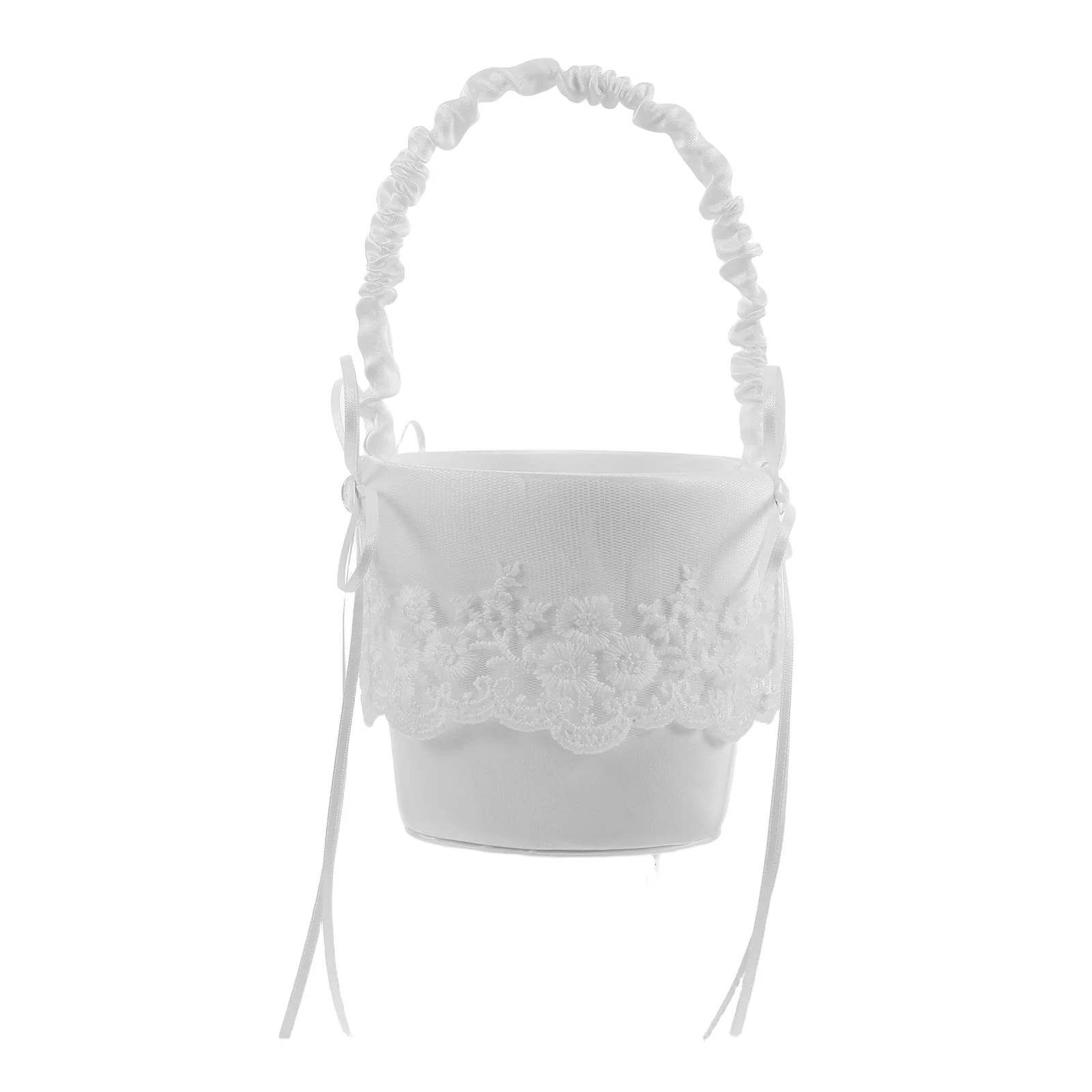 Lace Flower Basket White Kids Wedding Party Girl Lightweight Portable Safe Material Satin Bridal Petal Elegant Baskets
Lace Flower Basket White Kids Wedding Party Girl Lightweight Portable Safe Material Satin Bridal Petal Elegant Baskets