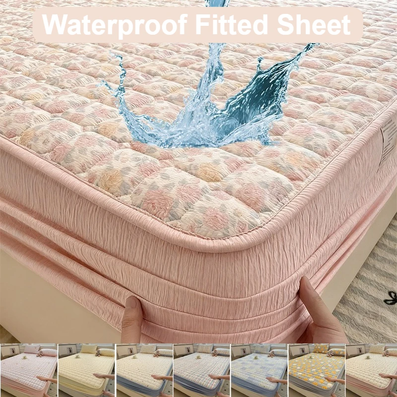 A-class Printed Cotton Wrinkled Yarn Bed Sheet,100% Waterproof Mattress Covers Protector Adjustable Non-slip Bed Fitted Sheet
A-class Printed Cotton Wrinkled Yarn Bed Sheet,100% Waterproof Mattress Covers Protector Adjustable Non-slip Bed Fitted Sheet