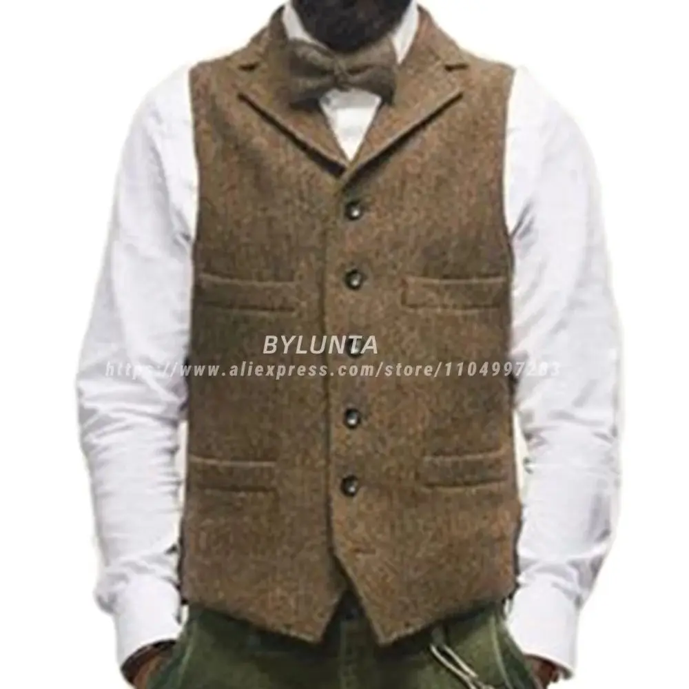 Bylunta High-End Suits Casual Herringbone Men's Vest Waistcoat Wedding Slim Fit Groomsmen Tuxedos In Stock
Bylunta High-End Suits Casual Herringbone Men's Vest Waistcoat Wedding Slim Fit Groomsmen Tuxedos In Stock