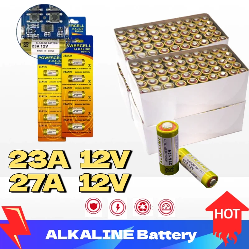 12V 27A 23A Alkaline Battery Set for Doorbell Remote Control Electric Toys Long-Lasting Power MN21 LRV08 A23S E23A EL12 C
12V 27A 23A Alkaline Battery Set for Doorbell Remote Control Electric Toys Long-Lasting Power MN21 LRV08 A23S E23A EL12 C
