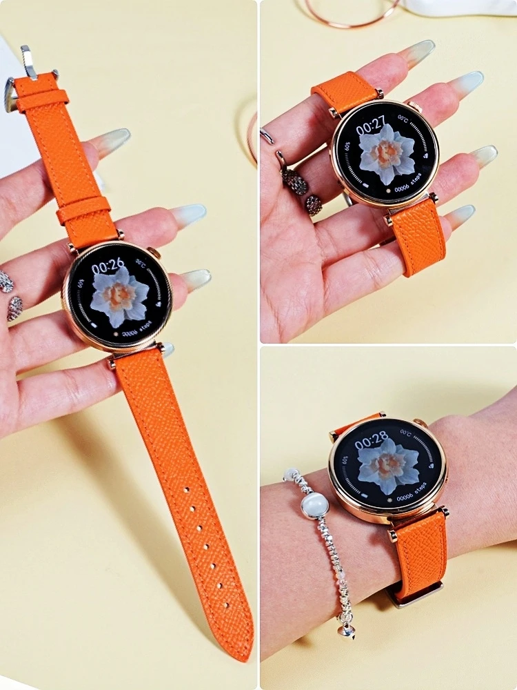 For HUAWEI GT2 GT3 GT4 GT5 GT5pro Fashion Women Cowhide Watch strap18mm Blue gray orange Elegance Soft Dermis Watchband bracelet
For HUAWEI GT2 GT3 GT4 GT5 GT5pro Fashion Women Cowhide Watch strap18mm Blue gray orange Elegance Soft Dermis Watchband bracelet