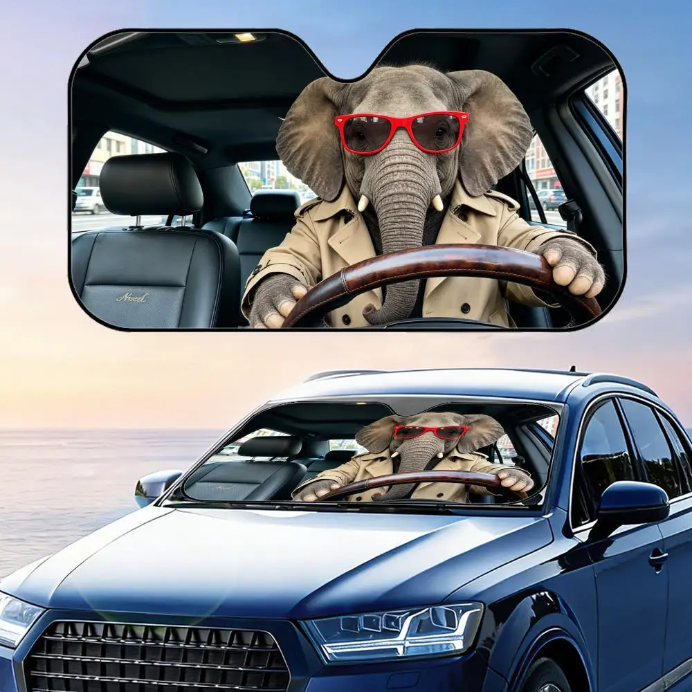 Elephant Driving Sun Visor Reusable Aluminum Foil Windshield UV Protection Heat Insulation Cover Foldable Sun Visor Shade
Elephant Driving Sun Visor Reusable Aluminum Foil Windshield UV Protection Heat Insulation Cover Foldable Sun Visor Shade