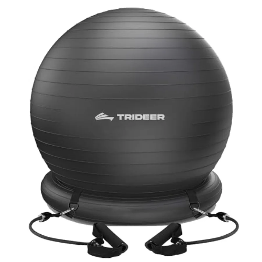 Ball Chair - Yoga Ball with Base and Bands for Home Gym Workout
Ball Chair - Yoga Ball with Base and Bands for Home Gym Workout