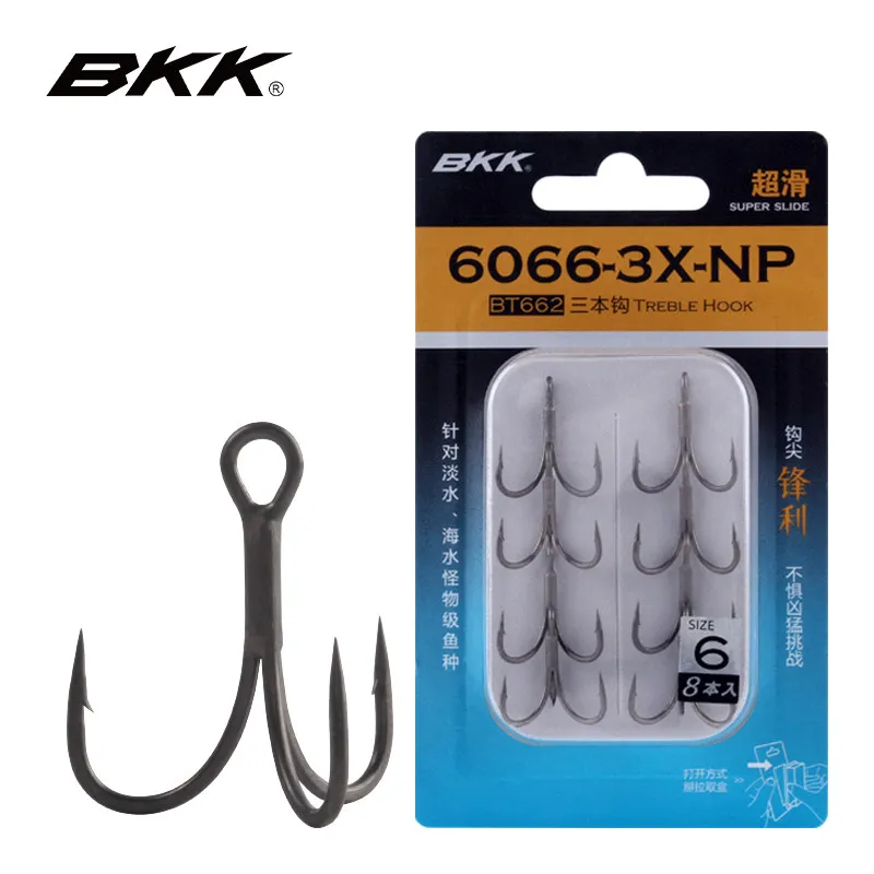 BKK 6066-3X-NP Freshwater Saltwater Fishing Treble Hooks Corrosion Resistant for Large Fish Lure Fishing Tackle
BKK 6066-3X-NP Freshwater Saltwater Fishing Treble Hooks Corrosion Resistant for Large Fish Lure Fishing Tackle