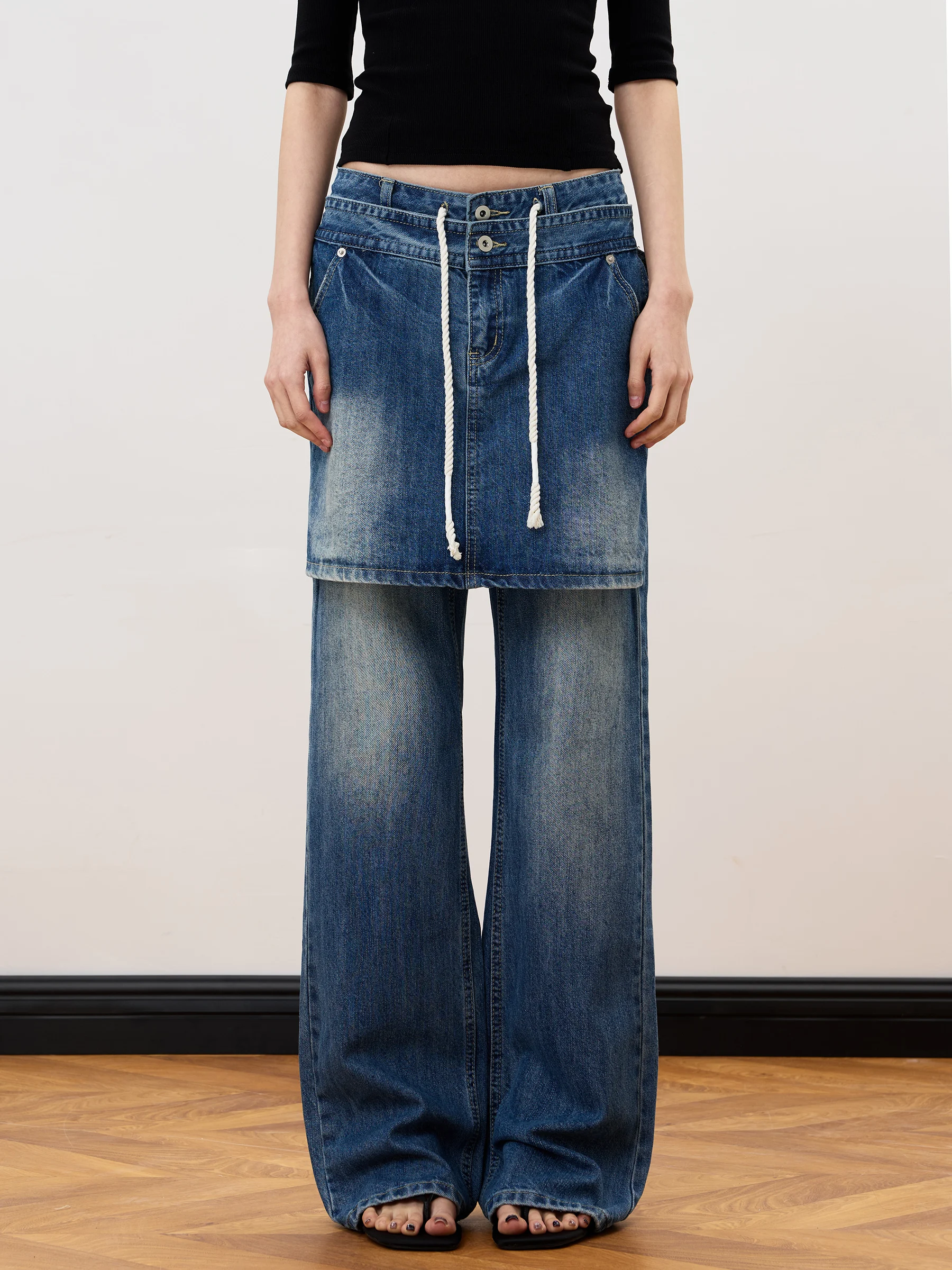 Junecut Trendy Design Fake Two-Piece Jeans American Sle Hot Girl Slimming Versatile Micro Flared Pants Ladies Straight Leg ...
Junecut Trendy Design Fake Two-Piece Jeans American Sle Hot Girl Slimming Versatile Micro Flared Pants Ladies Straight Leg ...