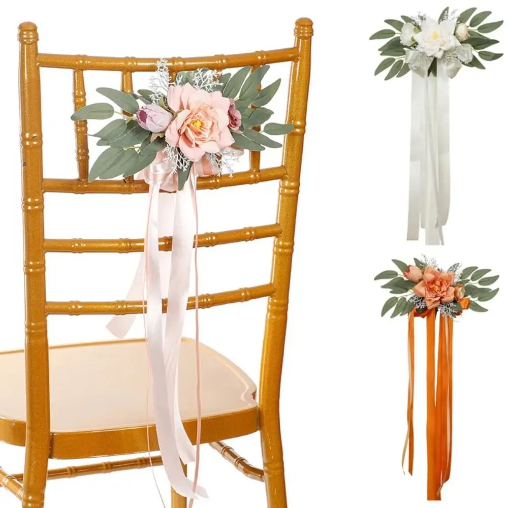 Silk Flower Chair Back Flower Nordic Style Eucalyptus Leaves Wedding Pew Flowers with Ribbon Multicolor Artificial Flowers
Silk Flower Chair Back Flower Nordic Style Eucalyptus Leaves Wedding Pew Flowers with Ribbon Multicolor Artificial Flowers