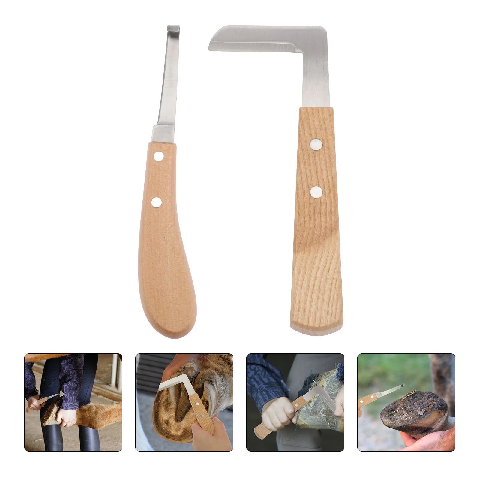 2Pcs Horse Hoof Cutter with Wooden Handle Rust Resistant Strong Durability Simple Design Smooth Operation Horseshoe File Tool
2Pcs Horse Hoof Cutter with Wooden Handle Rust Resistant Strong Durability Simple Design Smooth Operation Horseshoe File Tool