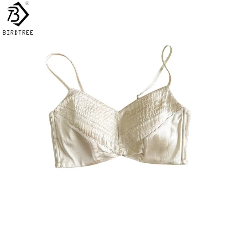 Birdtree, 16MM 94% Real Silk 6% Spandex Bra, Women's Quilting Breathable Mesh Linerie Underwear, French Style, 2026 New A64343JF
Birdtree, 16MM 94% Real Silk 6% Spandex Bra, Women's Quilting Breathable Mesh Linerie Underwear, French Style, 2026 New A64343JF