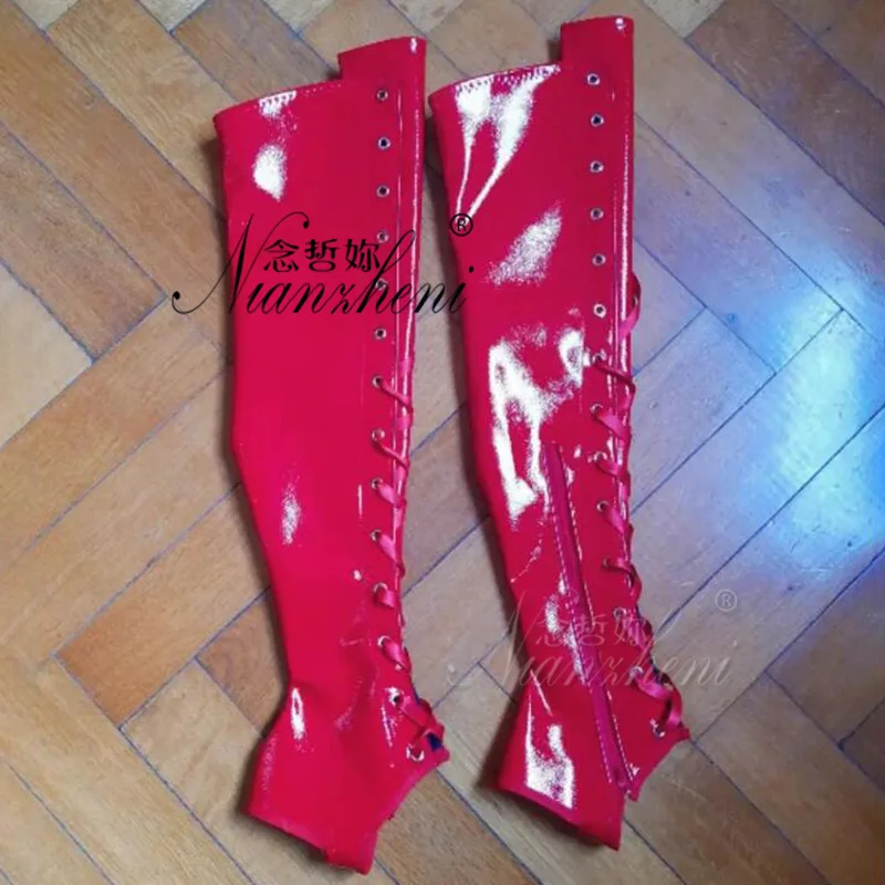 Fashion 2-Way Wear Over-The-Knee Boot Cover Lace-Up Peep Toe 8-Inch Thin Heel Exotic Sexy Pole Dance Stripper Platform Shoe Cove
Fashion 2-Way Wear Over-The-Knee Boot Cover Lace-Up Peep Toe 8-Inch Thin Heel Exotic Sexy Pole Dance Stripper Platform Shoe Cove