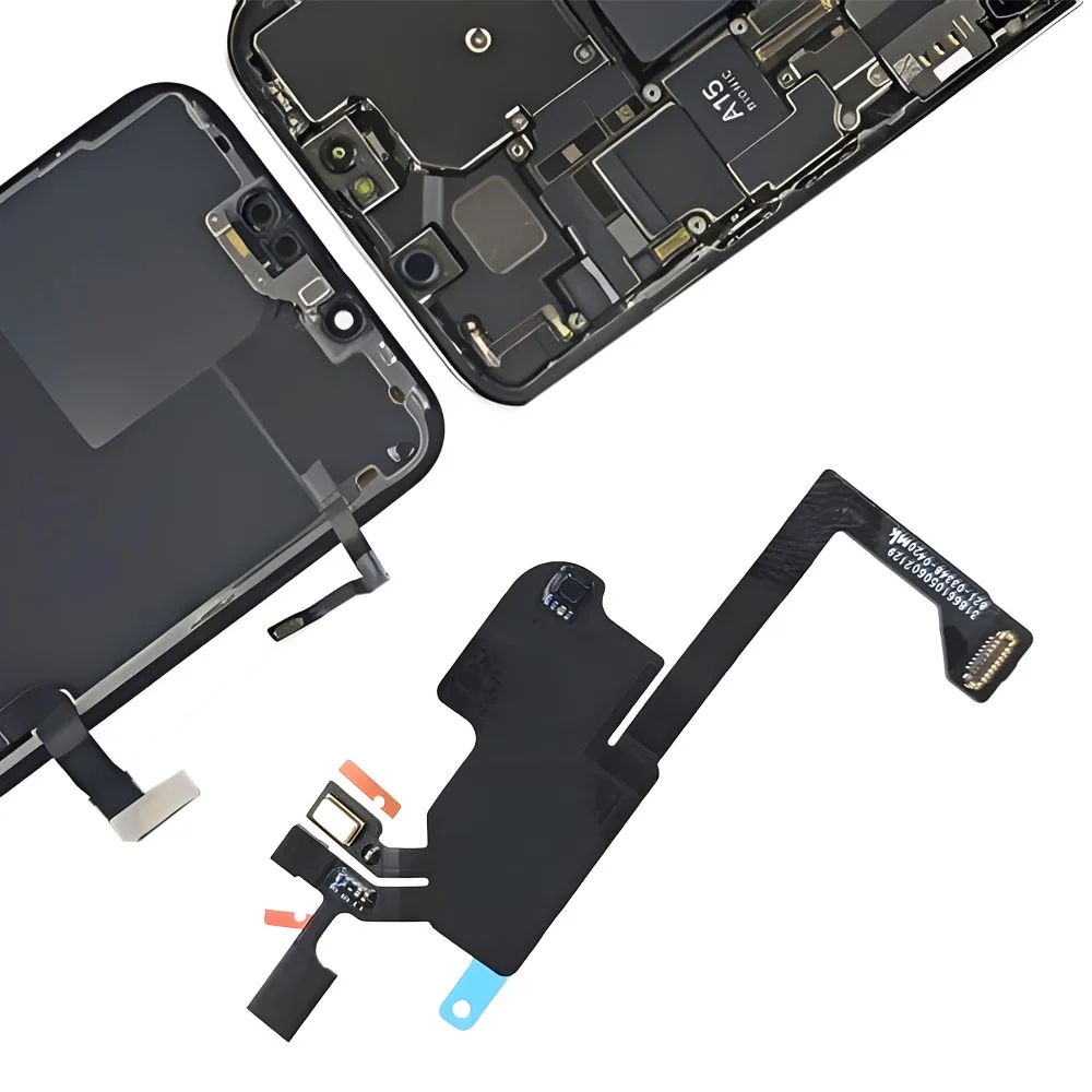 Ear Speaker Sensor Proximity Light Flex Cable Incl Mic Replacement for iPhone 13 Mini Pro Max
Ear Speaker Sensor Proximity Light Flex Cable Incl Mic Replacement for iPhone 13 Mini Pro Max