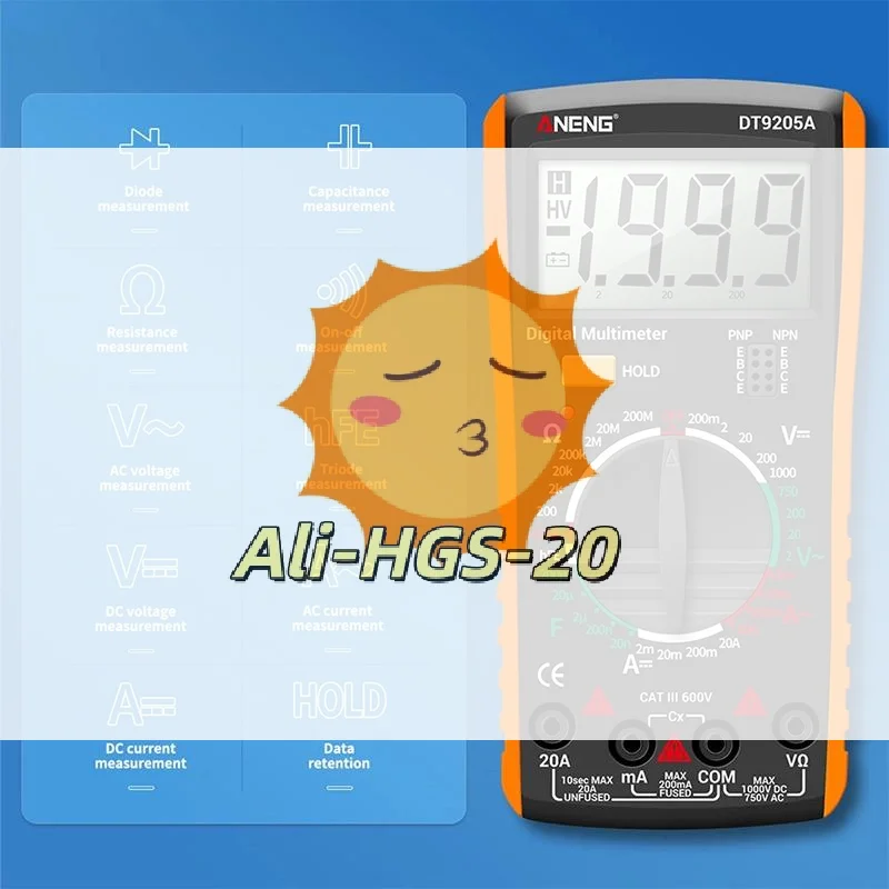 DT9205A Digital Multimeter True RMS Professional /DC Current Tester Capacitor Voltage Meter Detector Tools
DT9205A Digital Multimeter True RMS Professional /DC Current Tester Capacitor Voltage Meter Detector Tools