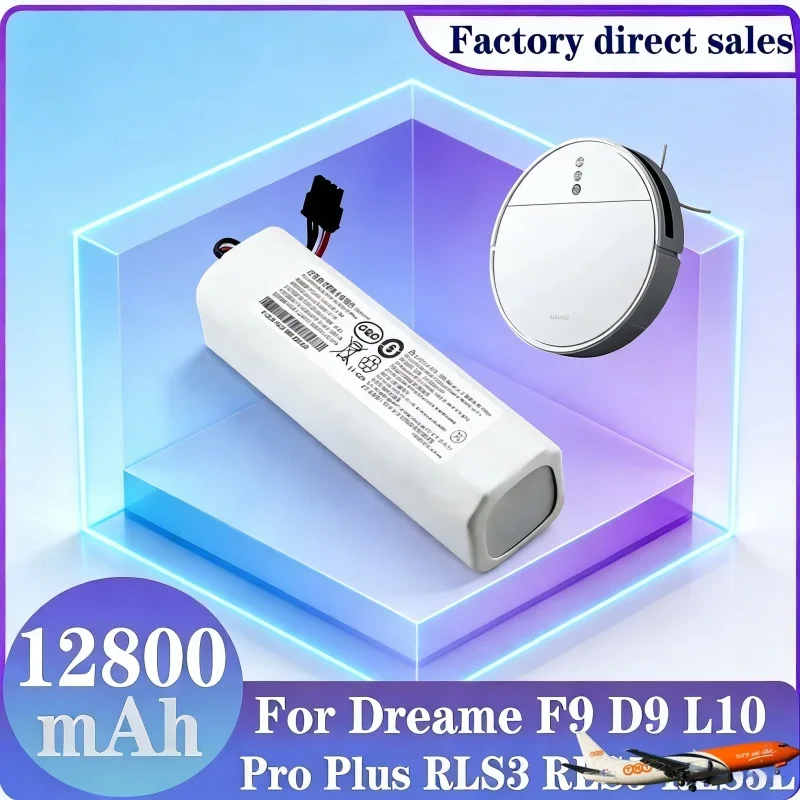 NEW 14.4V 12800mAh P2008-4S2P-MMBK Replacement Battery For Dreame F9 D9 L10 Pro Plus RLS3 RLS5 RLS5L RLS5D Accessories Parts
NEW 14.4V 12800mAh P2008-4S2P-MMBK Replacement Battery For Dreame F9 D9 L10 Pro Plus RLS3 RLS5 RLS5L RLS5D Accessories Parts