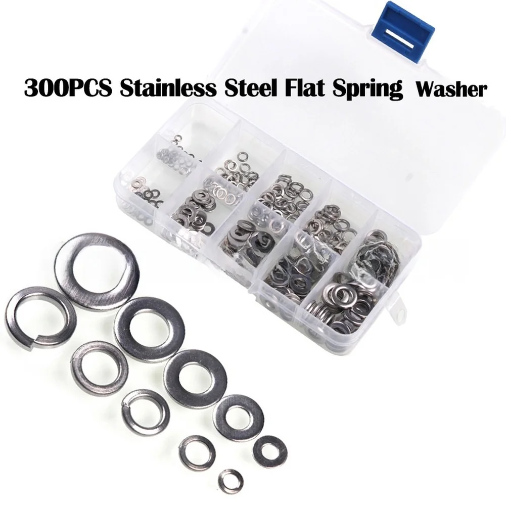Набор шайб из нержавеющей стали 304, 300 шт., плоские и пружинные, совместимые с резьбой M2, M3, M5, M6
Набор шайб из нержавеющей стали 304, 300 шт., плоские и пружинные, совместимые с резьбой M2, M3, M5, M6