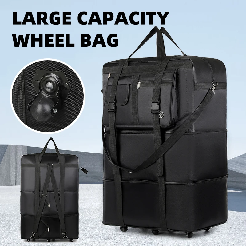 Foldable Wheels Travel Bag Outdoor Camping Hiking Car Duffel Bags Luggage Moving Handbag Large Sport Fitness Storage Backpack
Foldable Wheels Travel Bag Outdoor Camping Hiking Car Duffel Bags Luggage Moving Handbag Large Sport Fitness Storage Backpack