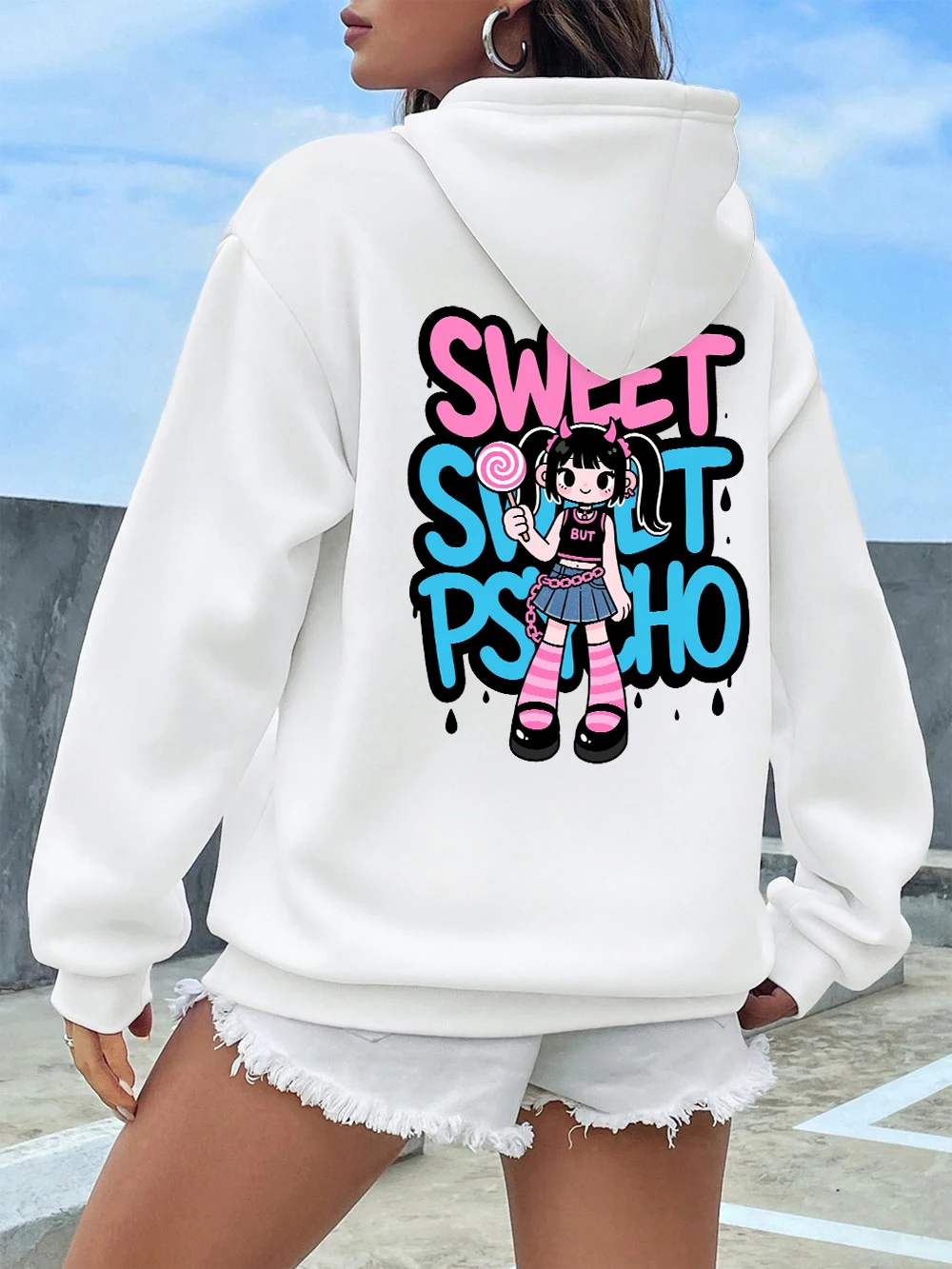 Sweet Psycho Printing Hoodies Womens Comfortable Loose Sweatshirts Winter Fleece Warm Pullovers Basics Pocket Womans Clothes
Sweet Psycho Printing Hoodies Womens Comfortable Loose Sweatshirts Winter Fleece Warm Pullovers Basics Pocket Womans Clothes