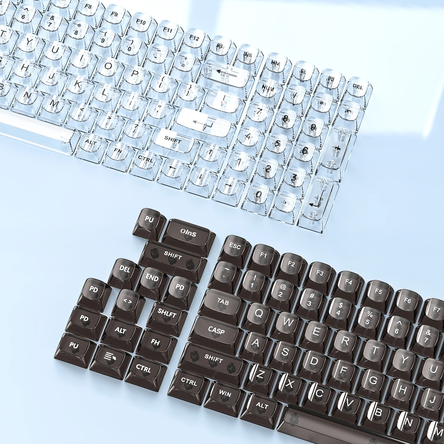 [Transparent crystal semi-transparent keycap DIY cross shaft mechanical matte OEM height
[Transparent crystal semi-transparent keycap DIY cross shaft mechanical matte OEM height