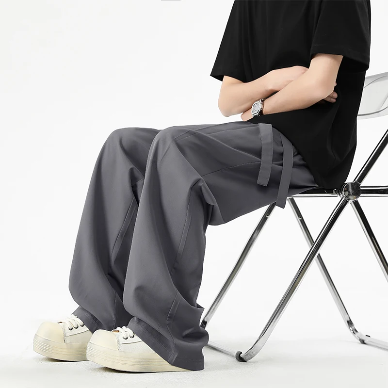 Men's Casual Drapey Pants Spring Autumn Trendy Straight Leg Floor-Length Loose Fit Trousers Faionable Straight Tube Pants
Men's Casual Drapey Pants Spring Autumn Trendy Straight Leg Floor-Length Loose Fit Trousers Faionable Straight Tube Pants