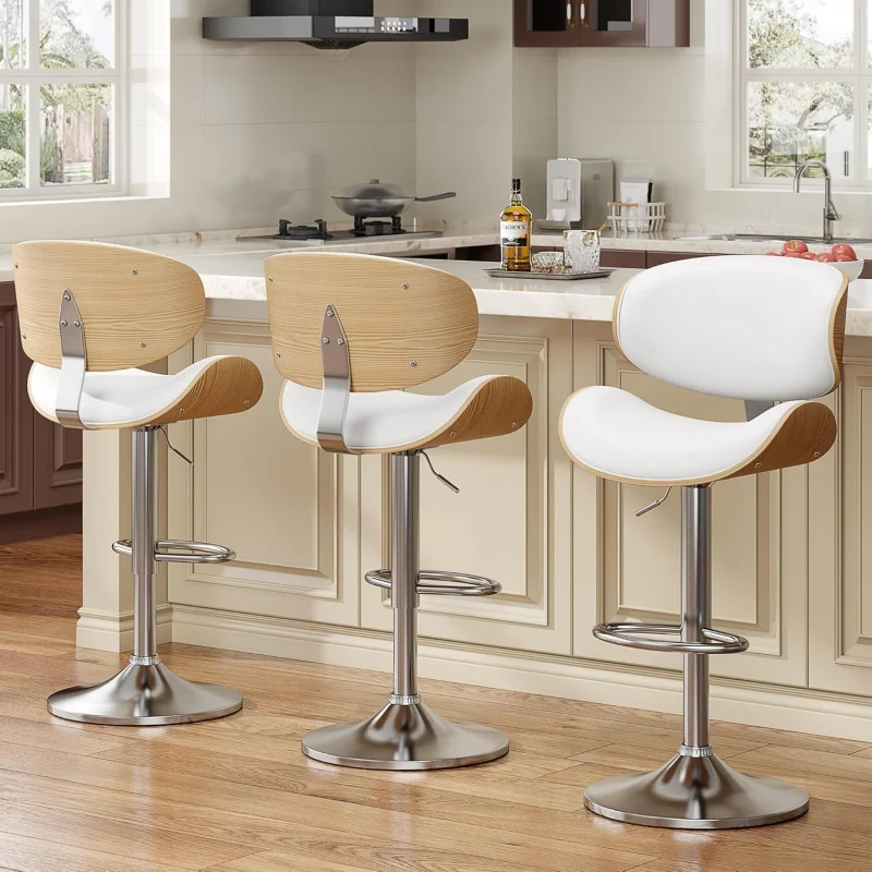 Set of 3 Bar Stools with Back, Kitchen Counter Barstool Island,
Set of 3 Bar Stools with Back, Kitchen Counter Barstool Island,