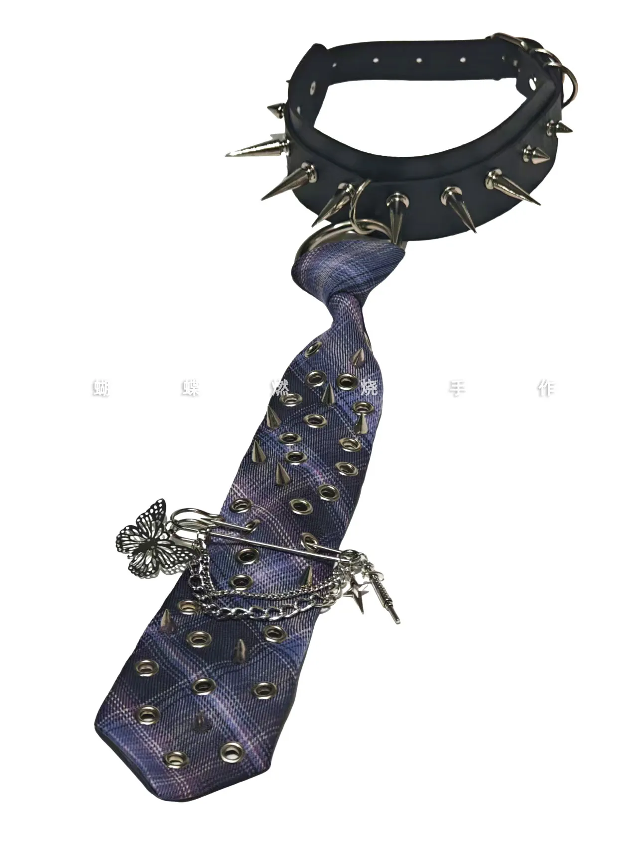 Tie Choker Personality Wear Accessories Punk Rivet Plaid Black Purple Necktie Subculture Dark Handsome Necktie
Tie Choker Personality Wear Accessories Punk Rivet Plaid Black Purple Necktie Subculture Dark Handsome Necktie