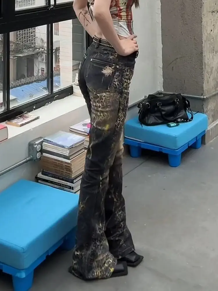 Harajuku Subculture Flared Jeans Woman Summer Y2k Gothic Hot Chick Streetwear Loose Jean Pants Vintage Design Distressed Clothes
Harajuku Subculture Flared Jeans Woman Summer Y2k Gothic Hot Chick Streetwear Loose Jean Pants Vintage Design Distressed Clothes