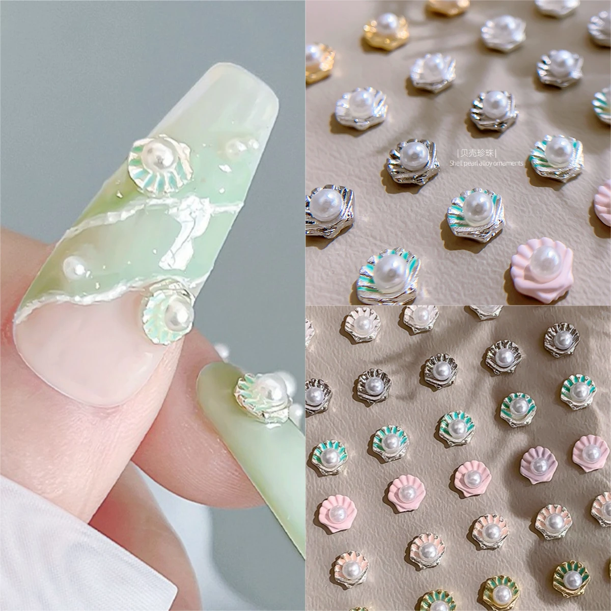 10Pcs Pearl Shell Alloy 3D Nail Art Jewelry Decorations Colored Scallops Summer Fashion Metal Manicure Accessories Wholesale
10Pcs Pearl Shell Alloy 3D Nail Art Jewelry Decorations Colored Scallops Summer Fashion Metal Manicure Accessories Wholesale