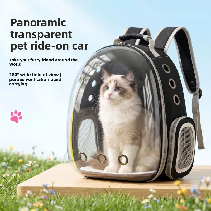 Pet bag transparent space capsule backpack breathable for outdoor use portable on two shoulders large capacity pet cat bag
Pet bag transparent space capsule backpack breathable for outdoor use portable on two shoulders large capacity pet cat bag