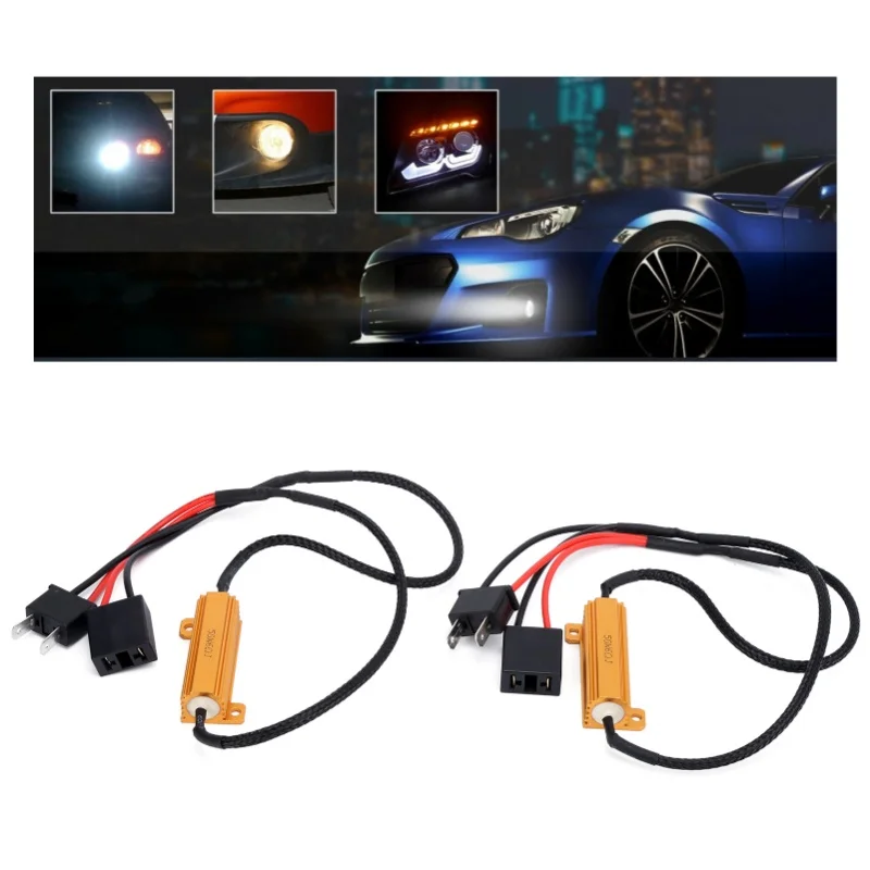2pcs H7 LED Decoder 50W 6ohm Load Resistor Flash Error Free Canceller For Car Headlight Turn Signal
2pcs H7 LED Decoder 50W 6ohm Load Resistor Flash Error Free Canceller For Car Headlight Turn Signal