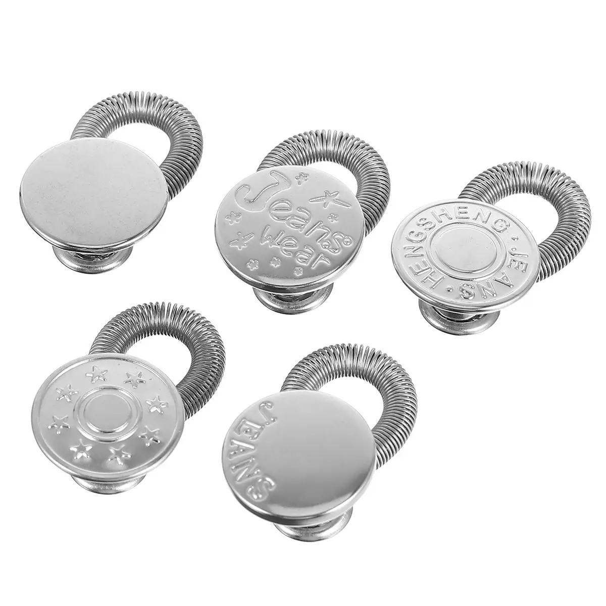 Waistband Elastic Extender Silver Jeans Button Expanders for Pregnant Various Styles Strong Durable Pants
Waistband Elastic Extender Silver Jeans Button Expanders for Pregnant Various Styles Strong Durable Pants