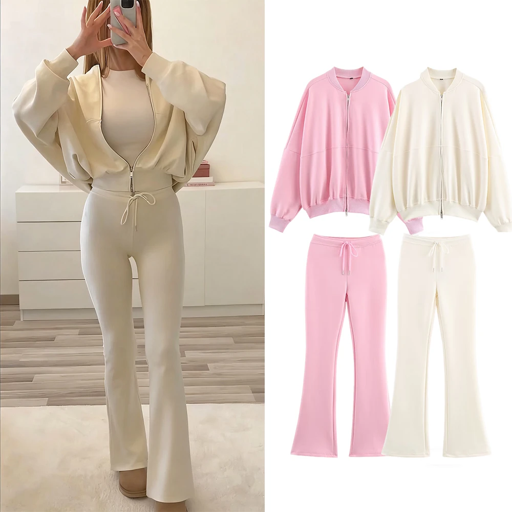 Women's Tracksuit Cotton Zipper Cardigan Sets To Woman Fall Outfits Woman 2025 Long Sleeve Sportswear Sport Outfit Pantsuit
Women's Tracksuit Cotton Zipper Cardigan Sets To Woman Fall Outfits Woman 2025 Long Sleeve Sportswear Sport Outfit Pantsuit