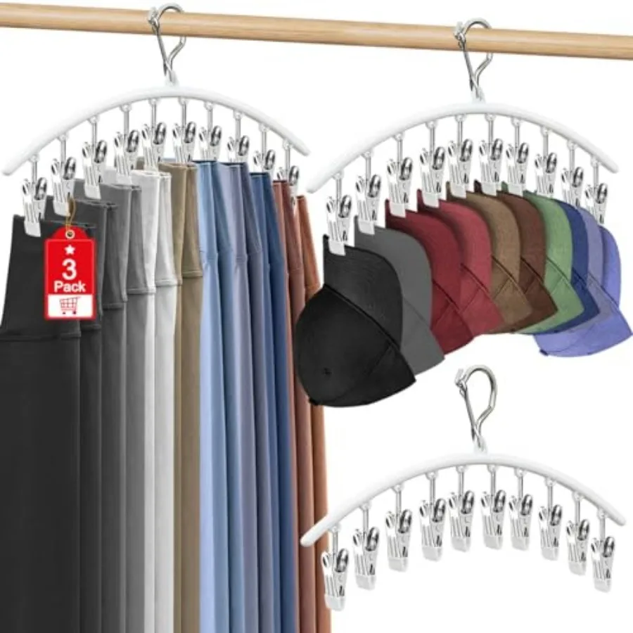 Hat Hangers for Closet Display, Metal Hat Organizer for Baseball Caps with 30 Clips, Hats Rack Holder for Closet, Hats Storage
Hat Hangers for Closet Display, Metal Hat Organizer for Baseball Caps with 30 Clips, Hats Rack Holder for Closet, Hats Storage