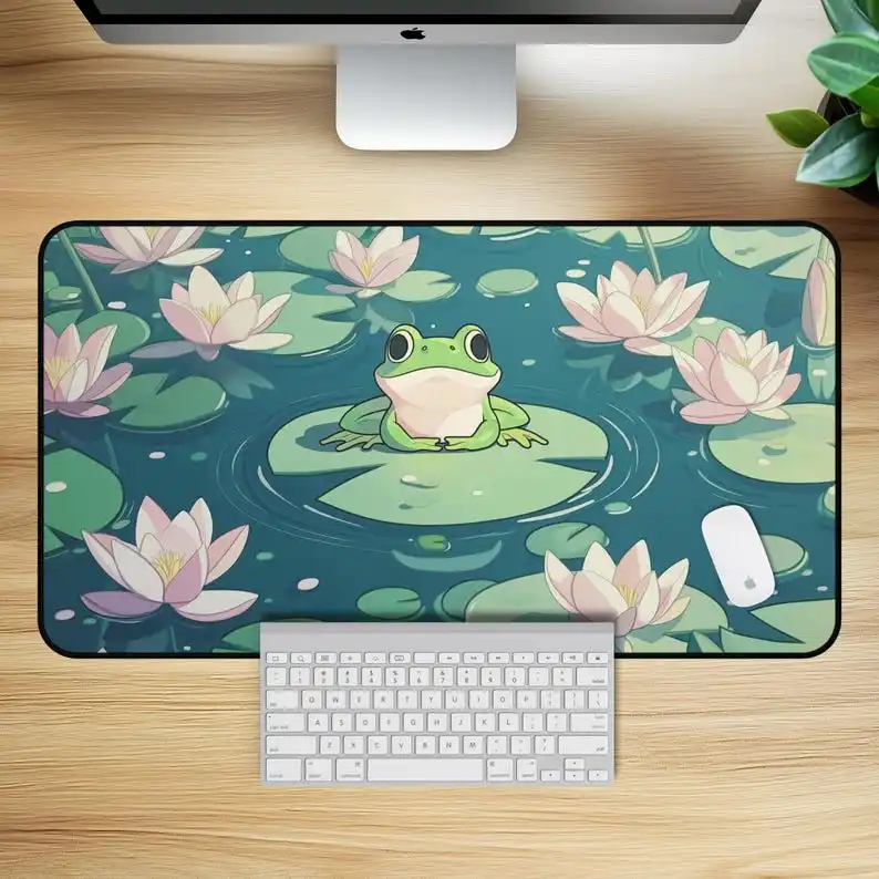 Cute Frog Aesthetic Gaming Mouse Pad, Comfortable for Girls' Gaming Desk Decoration, Cute Desktop Mat, Unique Desktop Accessory
Cute Frog Aesthetic Gaming Mouse Pad, Comfortable for Girls' Gaming Desk Decoration, Cute Desktop Mat, Unique Desktop Accessory