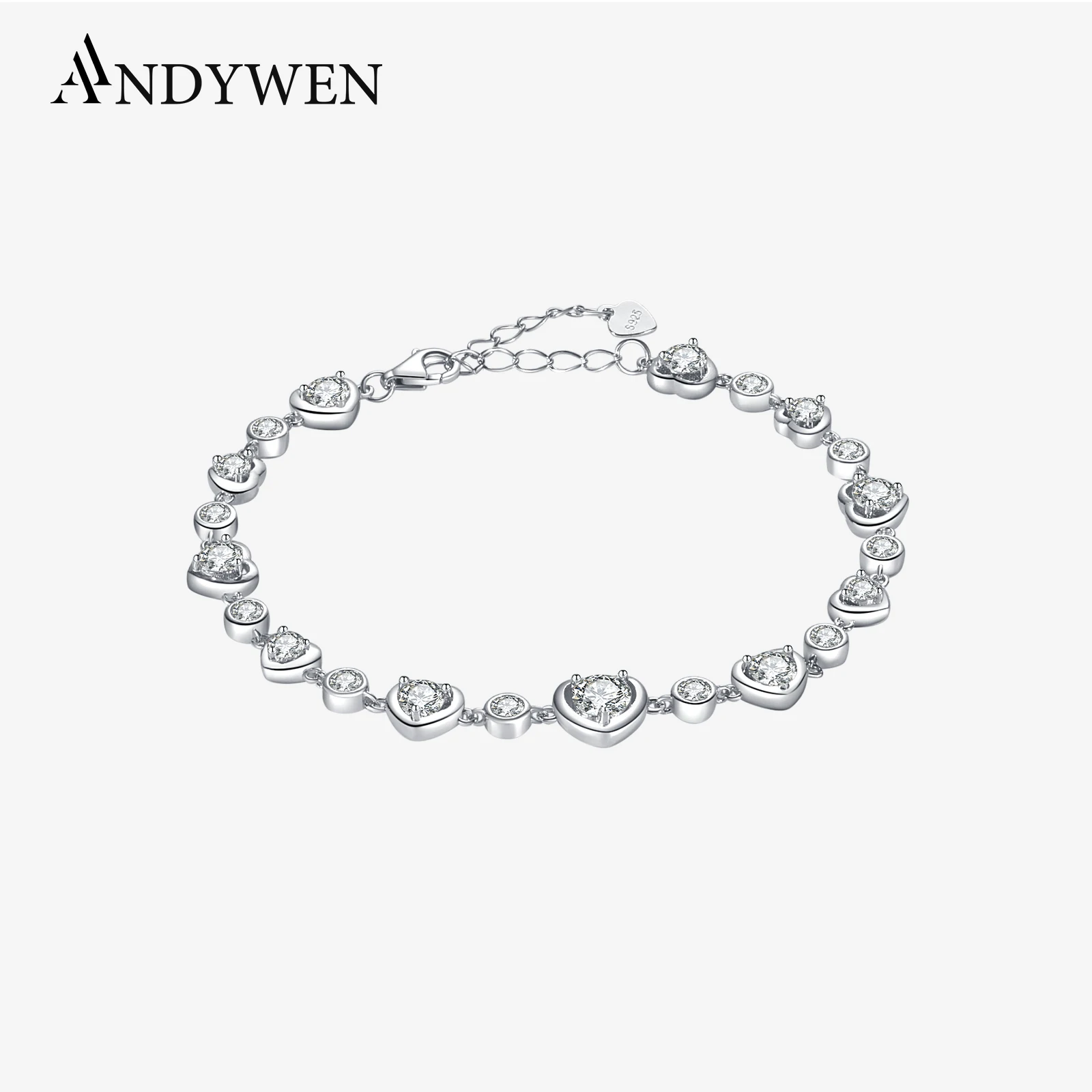 ANDYWEN стерлингового серебра 925 пробы сердце CZ браслет-цепочка с подвеской женский роскошный свадебный браслет для девочек вечерние ювелирные украшения
ANDYWEN стерлингового серебра 925 пробы сердце CZ браслет-цепочка с подвеской женский роскошный свадебный браслет для девочек вечерние ювелирные украшения