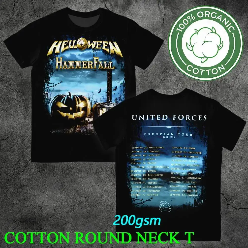 Хлопковая футболка с принтом Heavy Metal Rock Band Helloween, уличная мужская футболка в стиле хип-хоп, модная одежда унисекс в винтажном стиле
Хлопковая футболка с принтом Heavy Metal Rock Band Helloween, уличная мужская футболка в стиле хип-хоп, модная одежда унисекс в винтажном стиле
